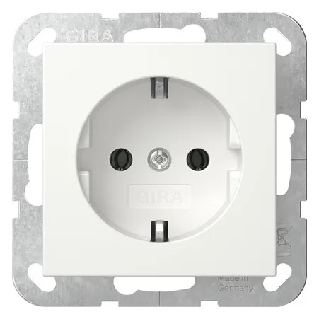 GIRA 418803 SCHUKO-Steckdose System 55 Reinweiß glänzend
